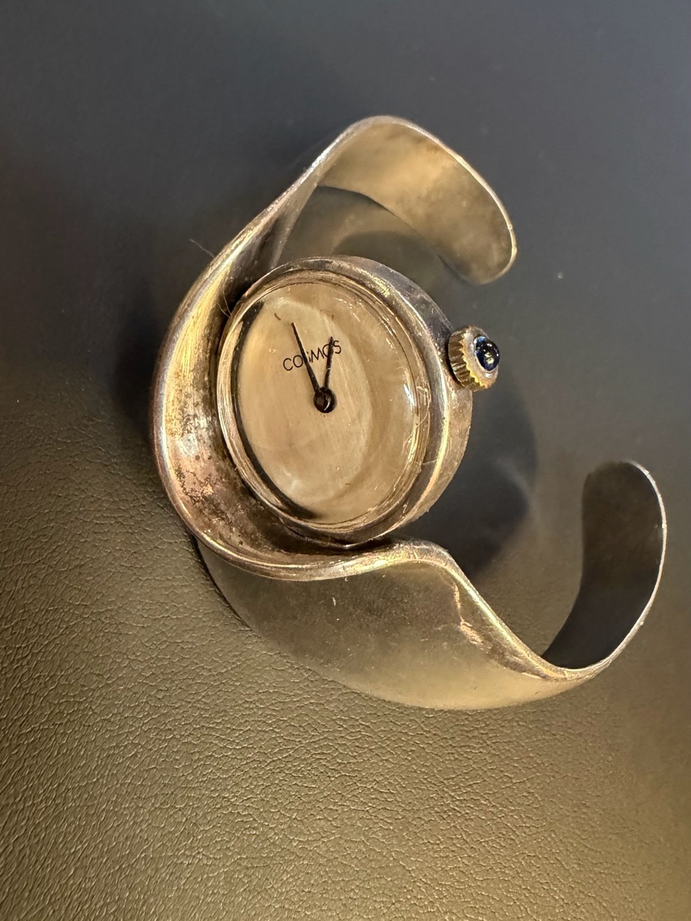 Cosmos vintage 1970’s solid Silver- Cuff watch -